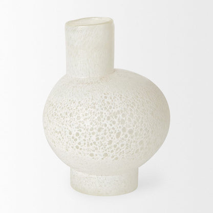 Mercana - Heket Short White Glass Vase - 70346 view 4
