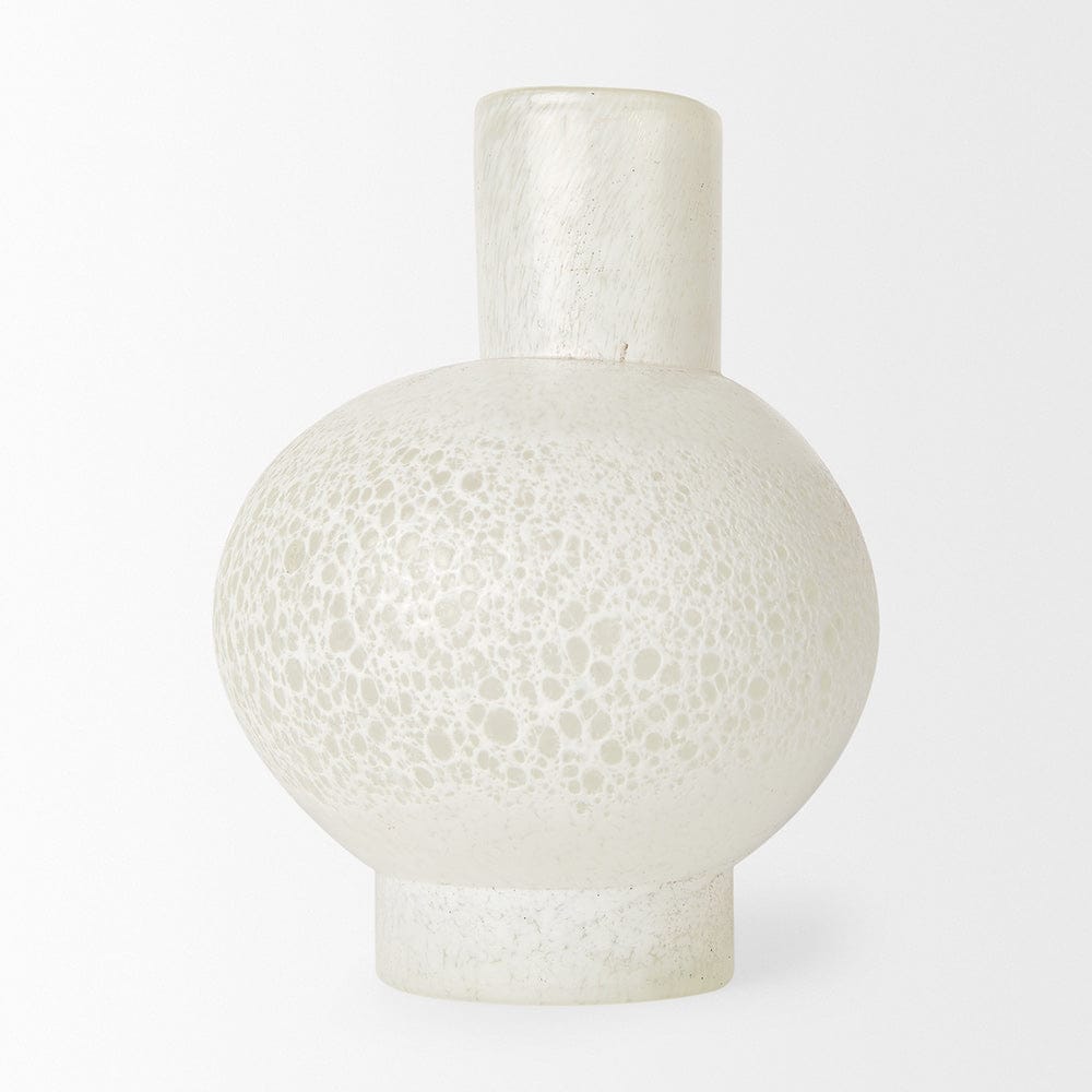 Mercana - Heket Short White Glass Vase - 70346 view 5