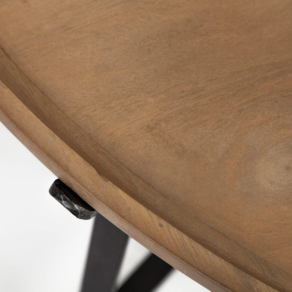 Mercana - Helios Brown Solid Wood Top Black Metal Base Nesting Coffee Tables (Set of 2) - 69012 view 7