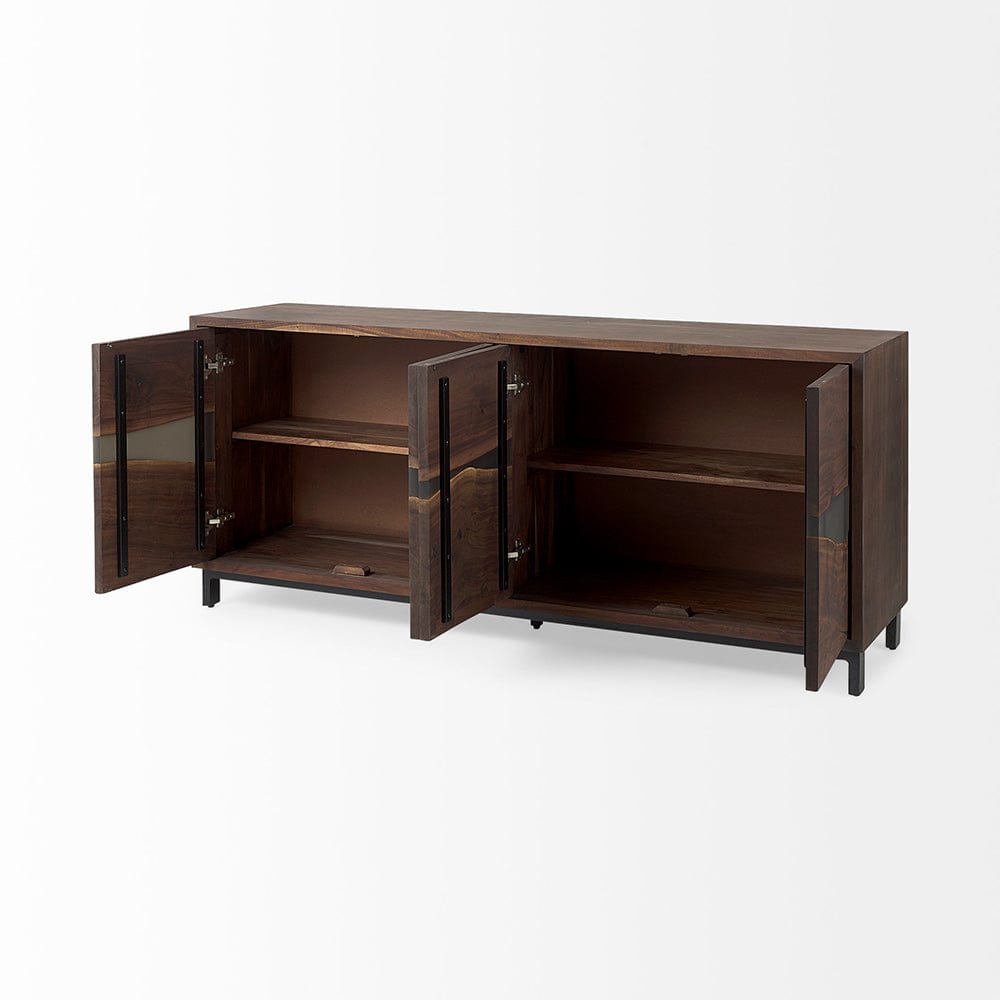 Mercana - Hemlock 69L x 18W x 30H Brown Wood Sideboard - 69734 view 5