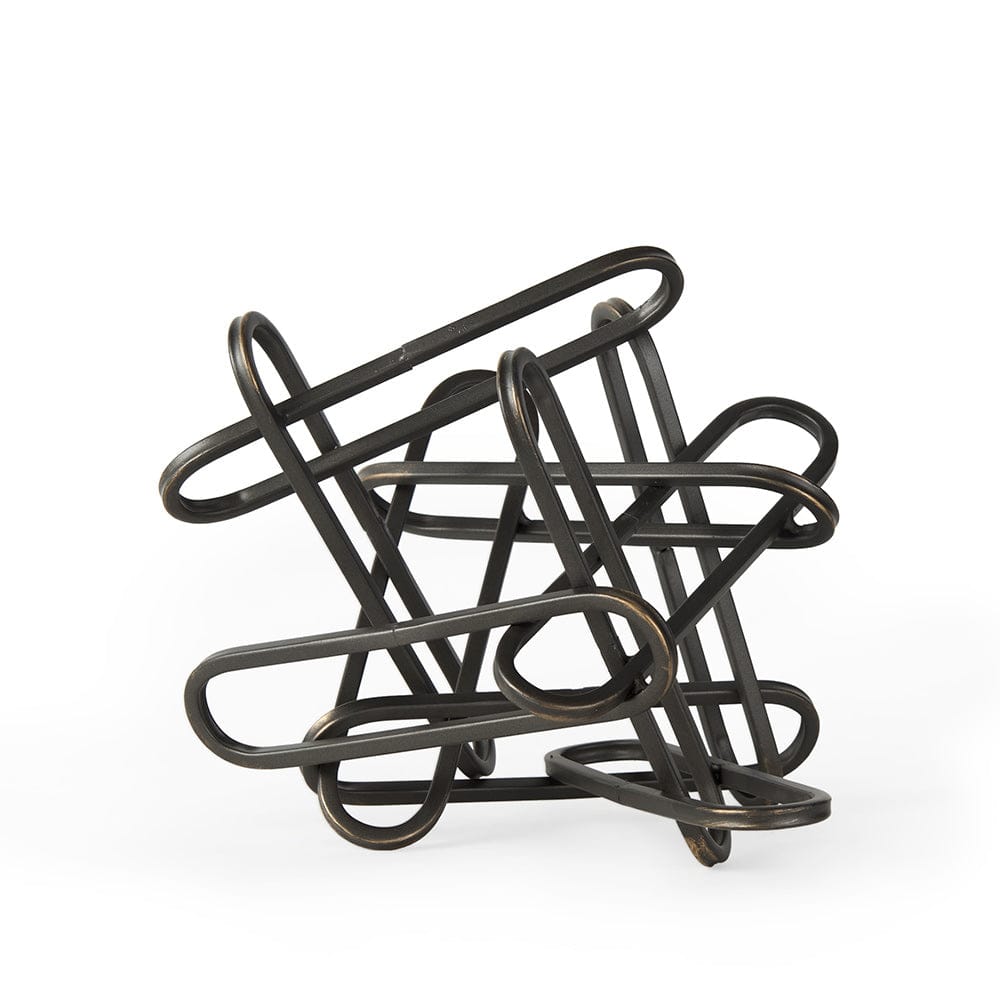 Mercana - Henderson 10.4L x 8.3W x 7.7H Black Metal Paperclip Decorative Object - 69495_CLOSEOUT view 1