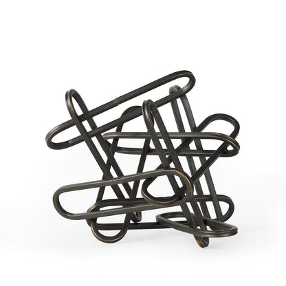 Mercana - Henderson 10.4L x 8.3W x 7.7H Black Metal Paperclip Decorative Object - 69495_CLOSEOUT view 1