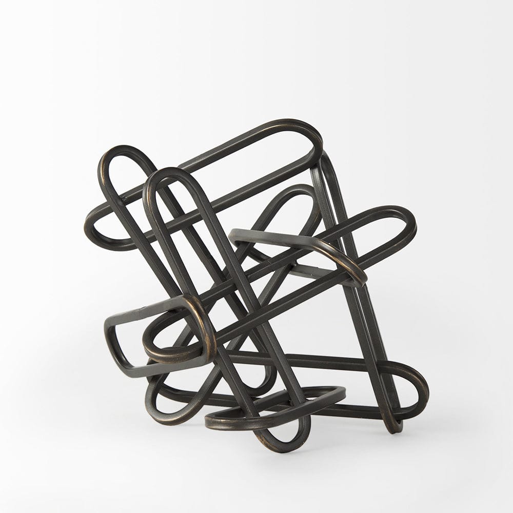 Mercana - Henderson 10.4L x 8.3W x 7.7H Black Metal Paperclip Decorative Object - 69495_CLOSEOUT view 2