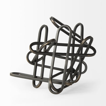 Mercana - Henderson 10.4L x 8.3W x 7.7H Black Metal Paperclip Decorative Object - 69495_CLOSEOUT view 4
