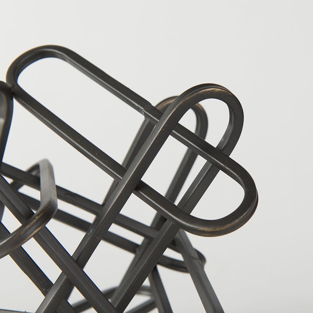 Mercana - Henderson 10.4L x 8.3W x 7.7H Black Metal Paperclip Decorative Object - 69495_CLOSEOUT view 7