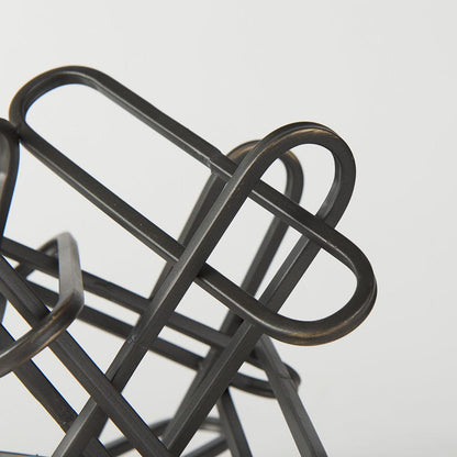 Mercana - Henderson 10.4L x 8.3W x 7.7H Black Metal Paperclip Decorative Object - 69495_CLOSEOUT view 7