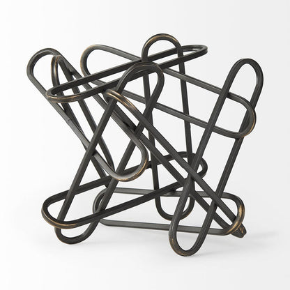Mercana - Henderson 12.2L x 9.1W x 9.1H Black Metal Paperclip Decorative Object - 69496_CLOSEOUT view 2