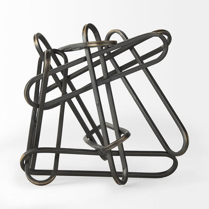 Mercana - Henderson 12.2L x 9.1W x 9.1H Black Metal Paperclip Decorative Object - 69496_CLOSEOUT view 4