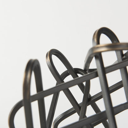 Mercana - Henderson 12.2L x 9.1W x 9.1H Black Metal Paperclip Decorative Object - 69496_CLOSEOUT view 6