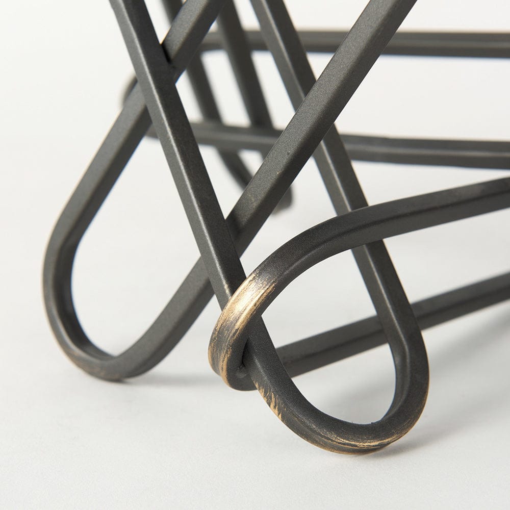 Mercana - Henderson 12.2L x 9.1W x 9.1H Black Metal Paperclip Decorative Object - 69496_CLOSEOUT view 8