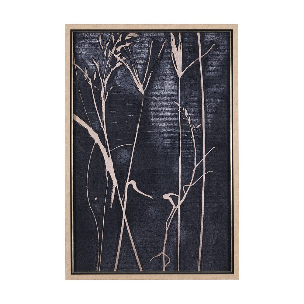 Mercana - Herbes Hautes Indigo I by Mercana Studio a Hand Embellished Textured Framed Art Print - 15266 view 1