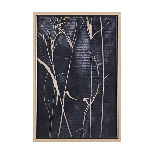 Mercana - Herbes Hautes Indigo I by Mercana Studio a Hand Embellished Textured Framed Art Print - 15266 view 1