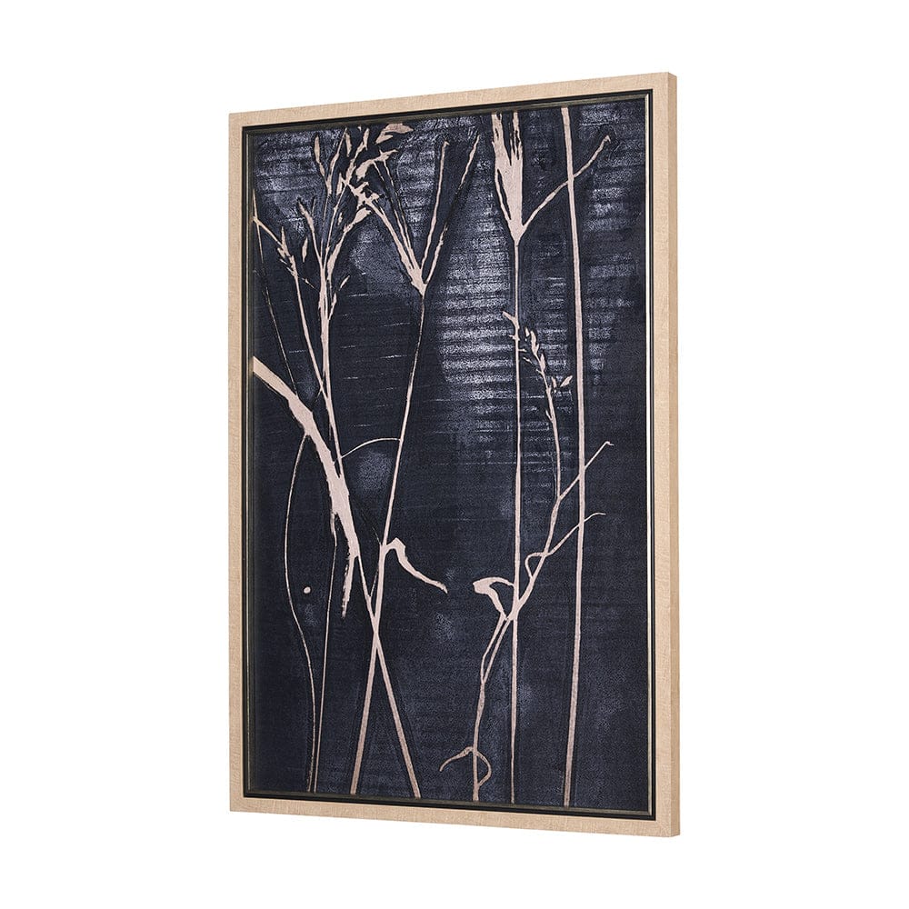 Mercana - Herbes Hautes Indigo I by Mercana Studio a Hand Embellished Textured Framed Art Print - 15266 view 3
