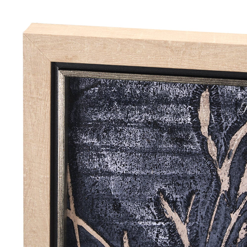 Mercana - Herbes Hautes Indigo I by Mercana Studio a Hand Embellished Textured Framed Art Print - 15266 view 5