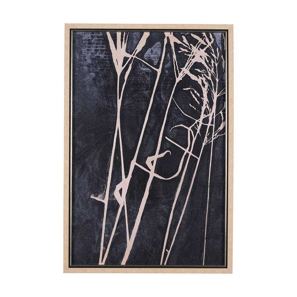 Mercana - Herbes Hautes Indigo II by Mercana Studio a Hand Embellished Textured Framed Art Print - 15267 view 1