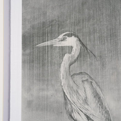 Mercana - Heron Sketch by Mercana Studio a Hand Embellished Framed Art Print Matted under Glass - 15751 view 7
