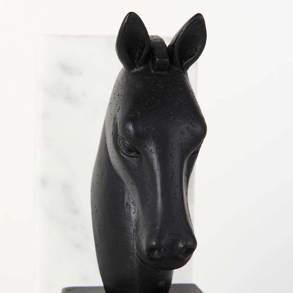 Mercana - Hidalgo 14L x 3W Black Majestic Horse Bookends (Set of 2) - 68931 view 8