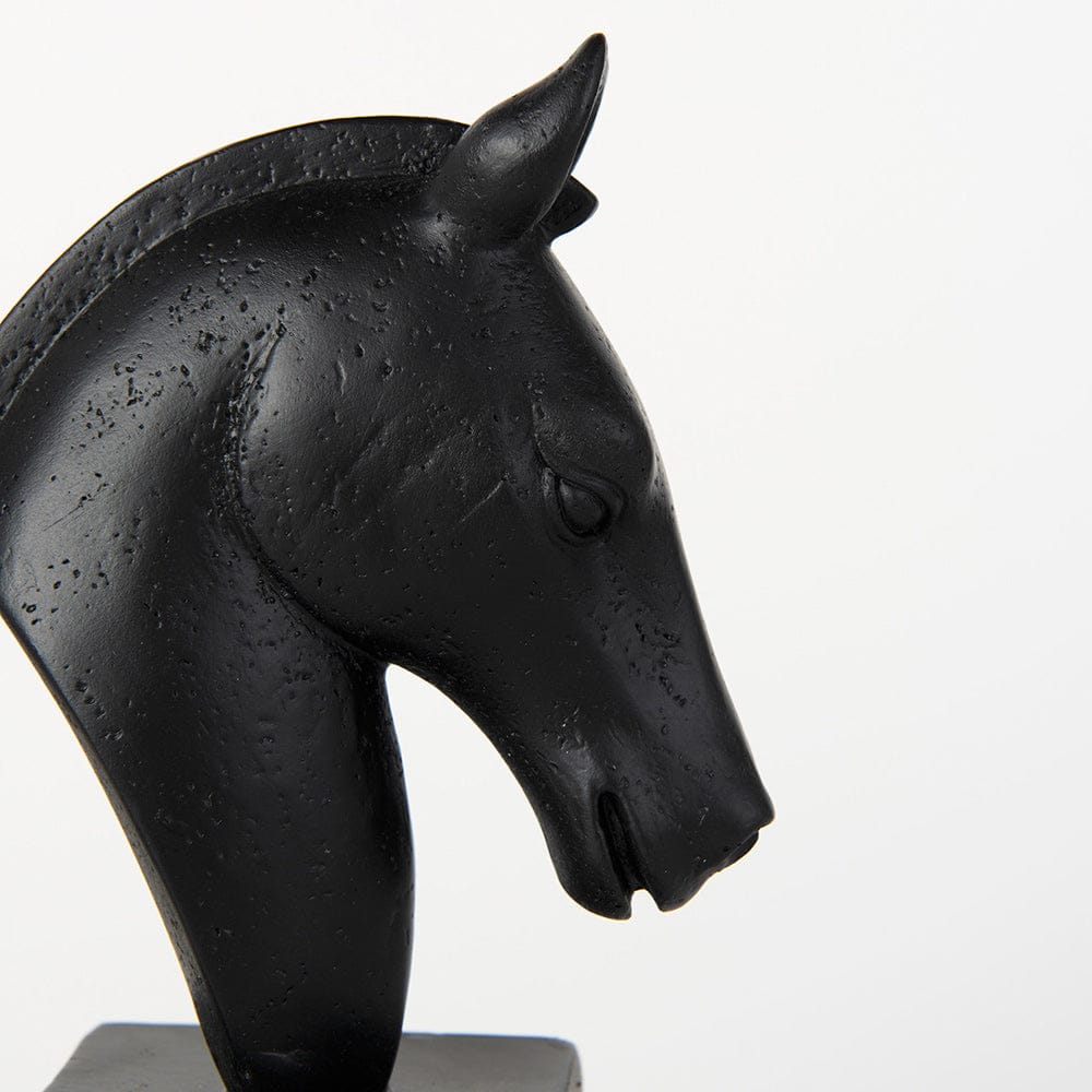 Mercana - Hidalgo 14L x 3W Black Majestic Horse Bookends (Set of 2) - 68931 view 9