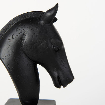 Mercana - Hidalgo 14L x 3W Black Majestic Horse Bookends (Set of 2) - 68931 view 9