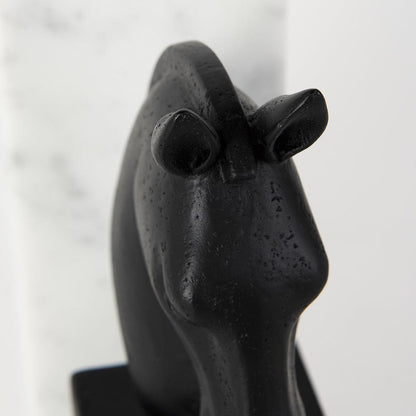 Mercana - Hidalgo 14L x 3W Black Majestic Horse Bookends (Set of 2) - 68931 view 10