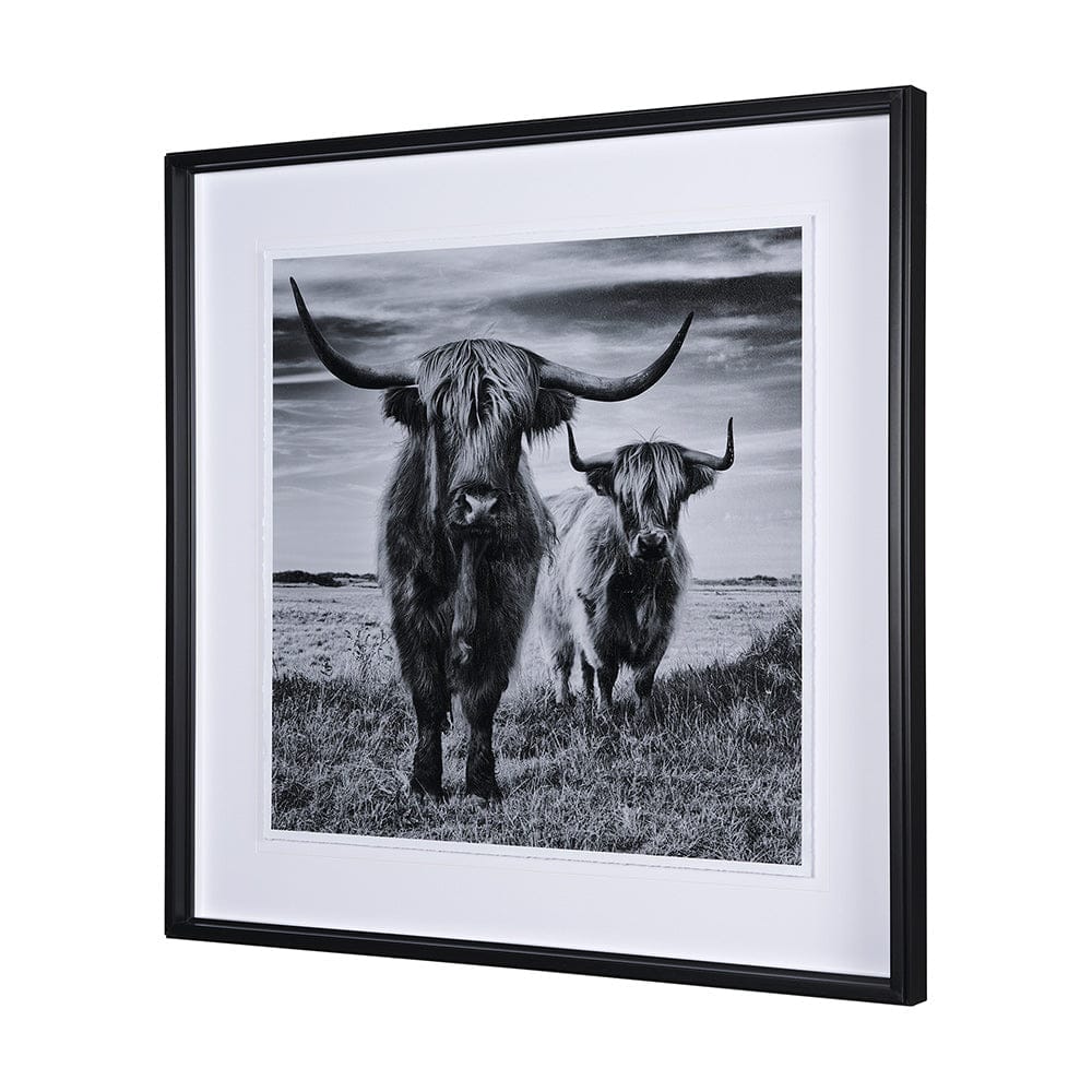 Mercana - Highlands by Mercana Studio a Hand Embellished Textured Framed Art Print Matted under Glass - 15018 view 2