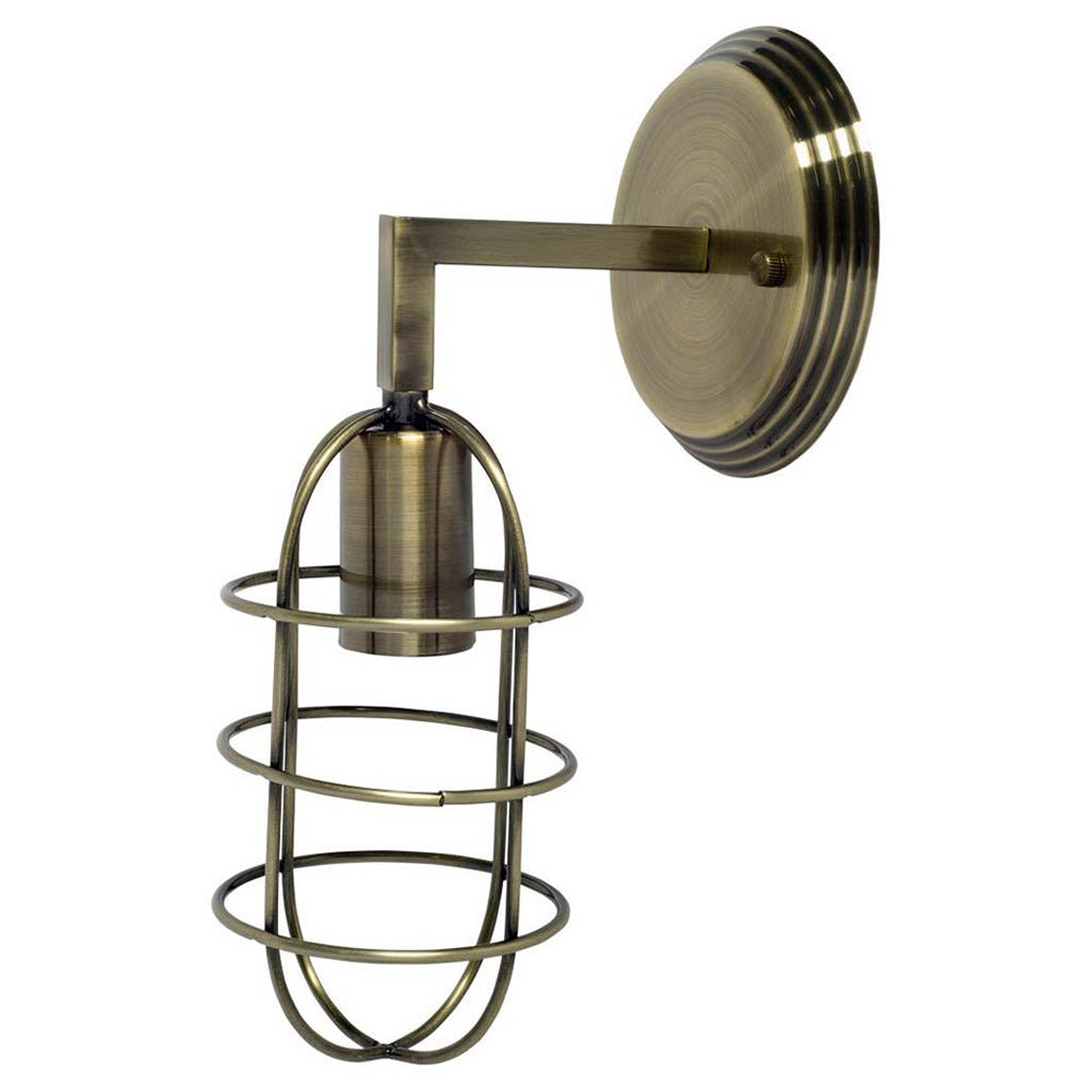 Mercana - Hines II 6x14 Bronze Toned Metal Bulb Cage Wall Sconce - 65393_CLOSEOUT view 1