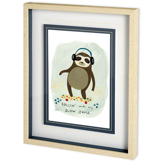 Mercana - Hipster Sloth II by June Erica Vess a Framed Art Print Matted under Glass - 11032 view 1