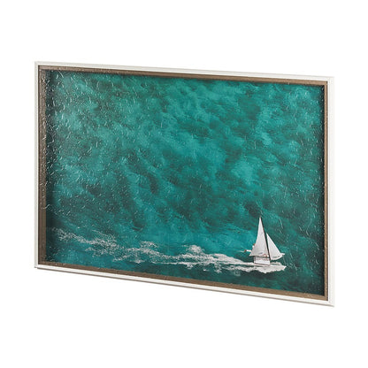 Mercana - Hobie Sailing by Mercana Studio a Hand Embellished Textured Framed Art Print Matted under Glass - 13927 view 2