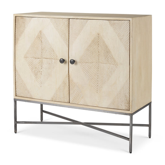 Mercana - Hogarth 36.0L x 16.0W x 34.0H 2 Door Blonde Wood Accent Cabinet - 69752_CLOSEOUT view 1