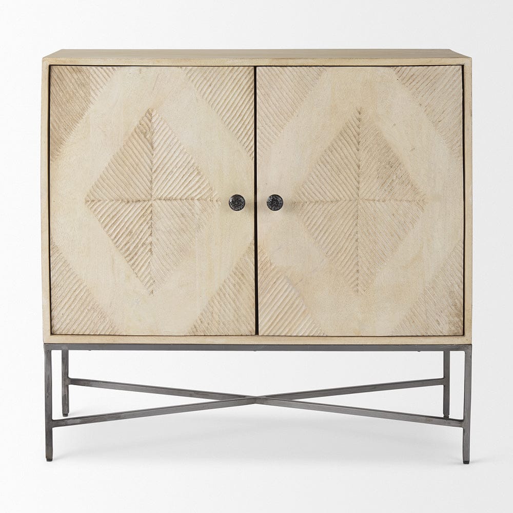 Mercana - Hogarth 36.0L x 16.0W x 34.0H 2 Door Blonde Wood Accent Cabinet - 69752_CLOSEOUT view 2