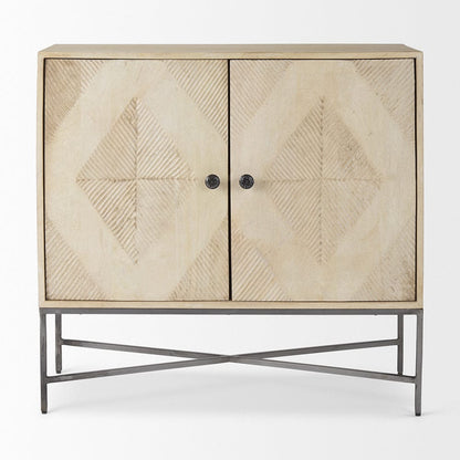 Mercana - Hogarth 36.0L x 16.0W x 34.0H 2 Door Blonde Wood Accent Cabinet - 69752_CLOSEOUT view 2