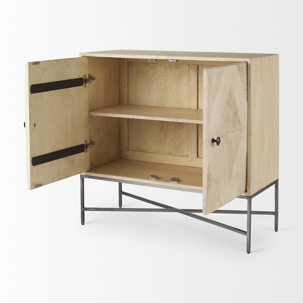 Mercana - Hogarth 36.0L x 16.0W x 34.0H 2 Door Blonde Wood Accent Cabinet - 69752_CLOSEOUT view 6