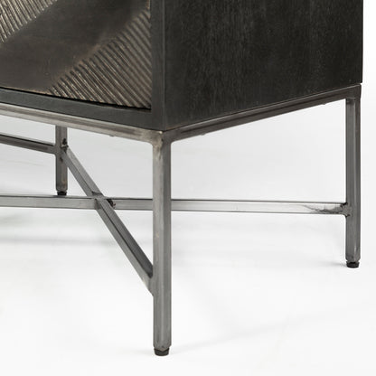 Mercana - Hogarth I Dark Brown Solid Wood TV Stand Media Console with Storage, TV up to 81" - 67741 view 10