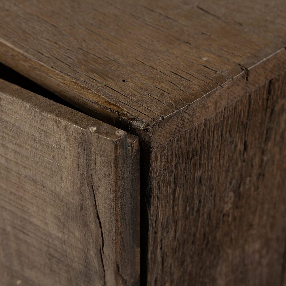 Mercana - Hollingworth 72x18 Brown Solid Wood Frame Nickel Metal Base 4 Cabinet Door Sideboard - 67859 view 8