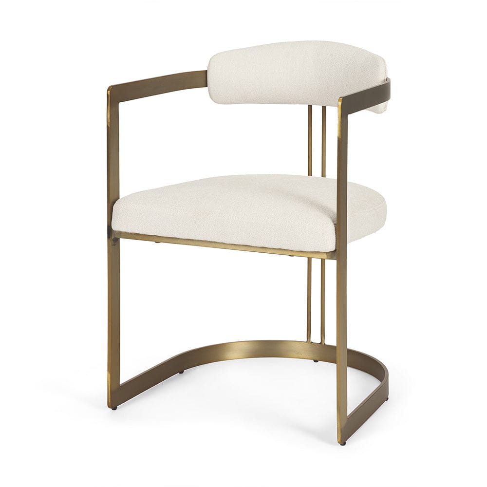 Mercana - Hollyfield II Cream Fabric Seat W/ Gold Iron Frame Dining Chair - 69451 view 1