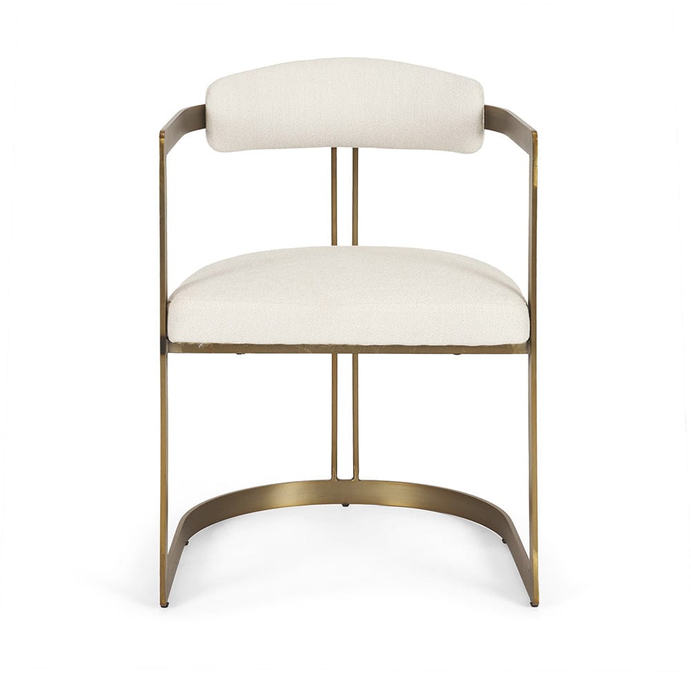 Mercana - Hollyfield II Cream Fabric Seat W/ Gold Iron Frame Dining Chair - 69451 view 2