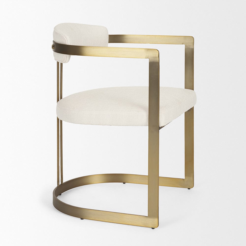 Mercana - Hollyfield II Cream Fabric Seat W/ Gold Iron Frame Dining Chair - 69451 view 6