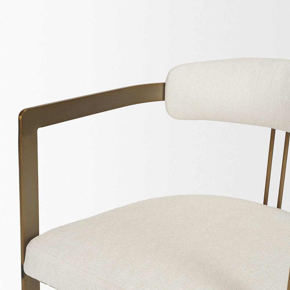 Mercana - Hollyfield II Cream Fabric Seat W/ Gold Iron Frame Dining Chair - 69451 view 7