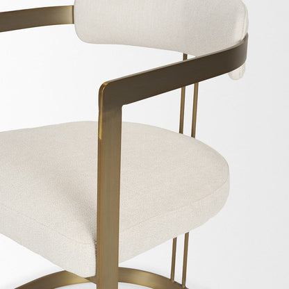 Mercana - Hollyfield II Cream Fabric Seat W/ Gold Iron Frame Dining Chair - 69451 view 8