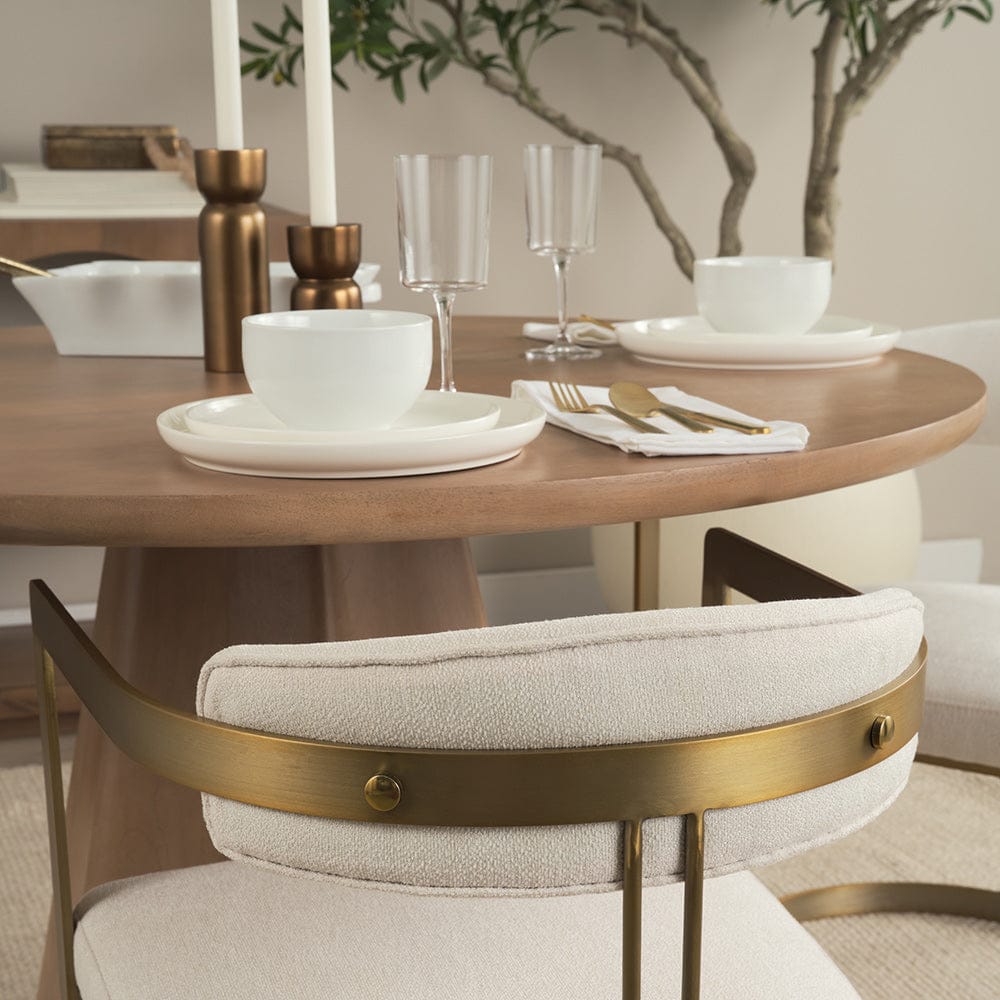 Mercana - Hollyfield II Cream Fabric Seat W/ Gold Iron Frame Dining Chair - 69451 view 13