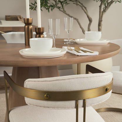 Mercana - Hollyfield II Cream Fabric Seat W/ Gold Iron Frame Dining Chair - 69451 view 13