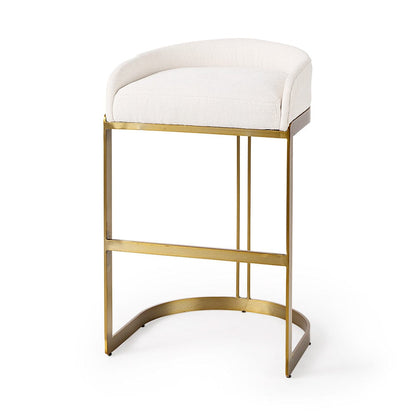 Mercana - Hollyfield II Cream Fabric Seat W/ Gold Metal Base Bar Stool - 69456 view 1