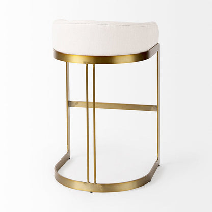 Mercana - Hollyfield II Cream Fabric Seat W/ Gold Metal Base Bar Stool - 69456 view 5