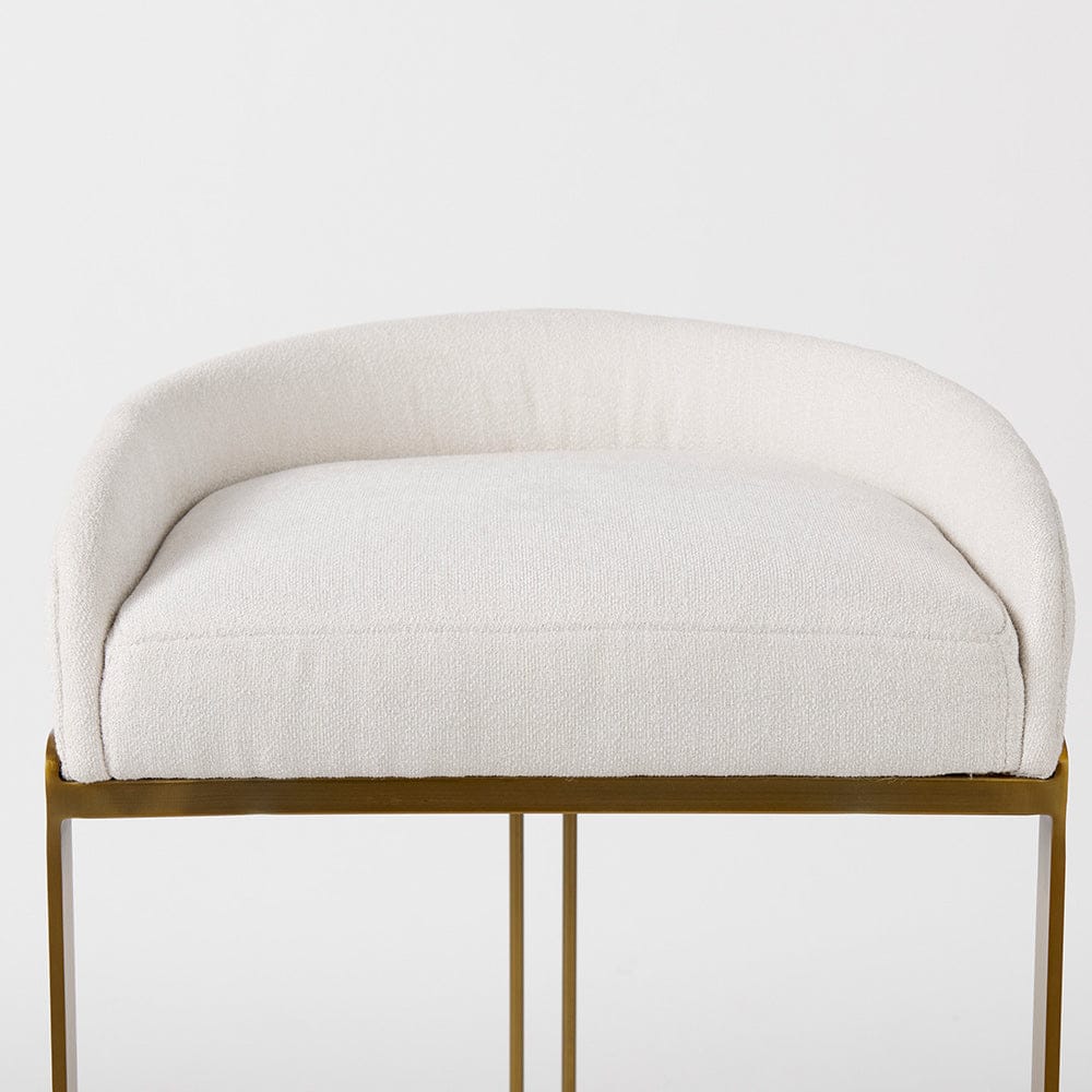 Mercana - Hollyfield II Cream Fabric Seat W/ Gold Metal Base Bar Stool - 69456 view 6
