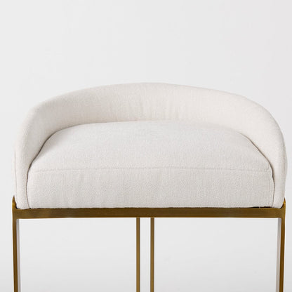 Mercana - Hollyfield II Cream Fabric Seat W/ Gold Metal Base Bar Stool - 69456 view 6