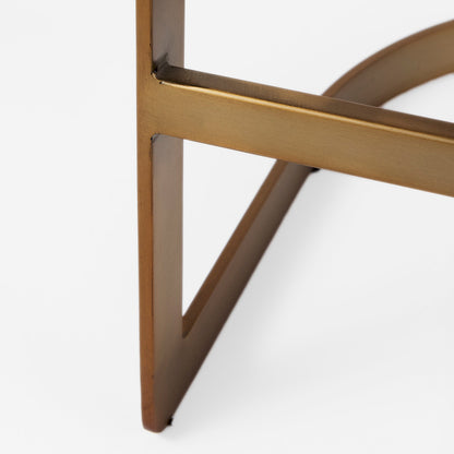 Mercana - Hollyfield II Cream Fabric Seat W/ Gold Metal Base Counter Stool - 69452 view 7