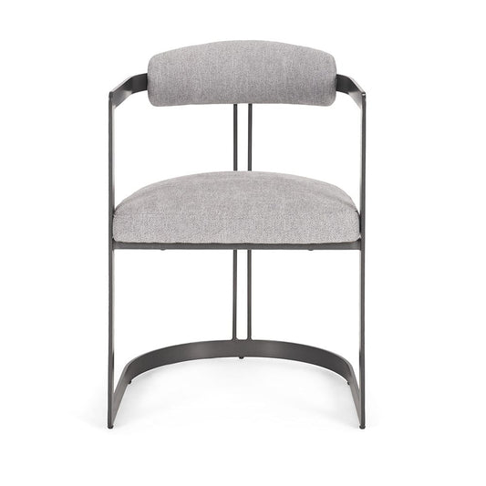 Mercana - Hollyfield II Gray Fabric Seat W/ Gray Iron Frame Dining Chair - 69454 view 2