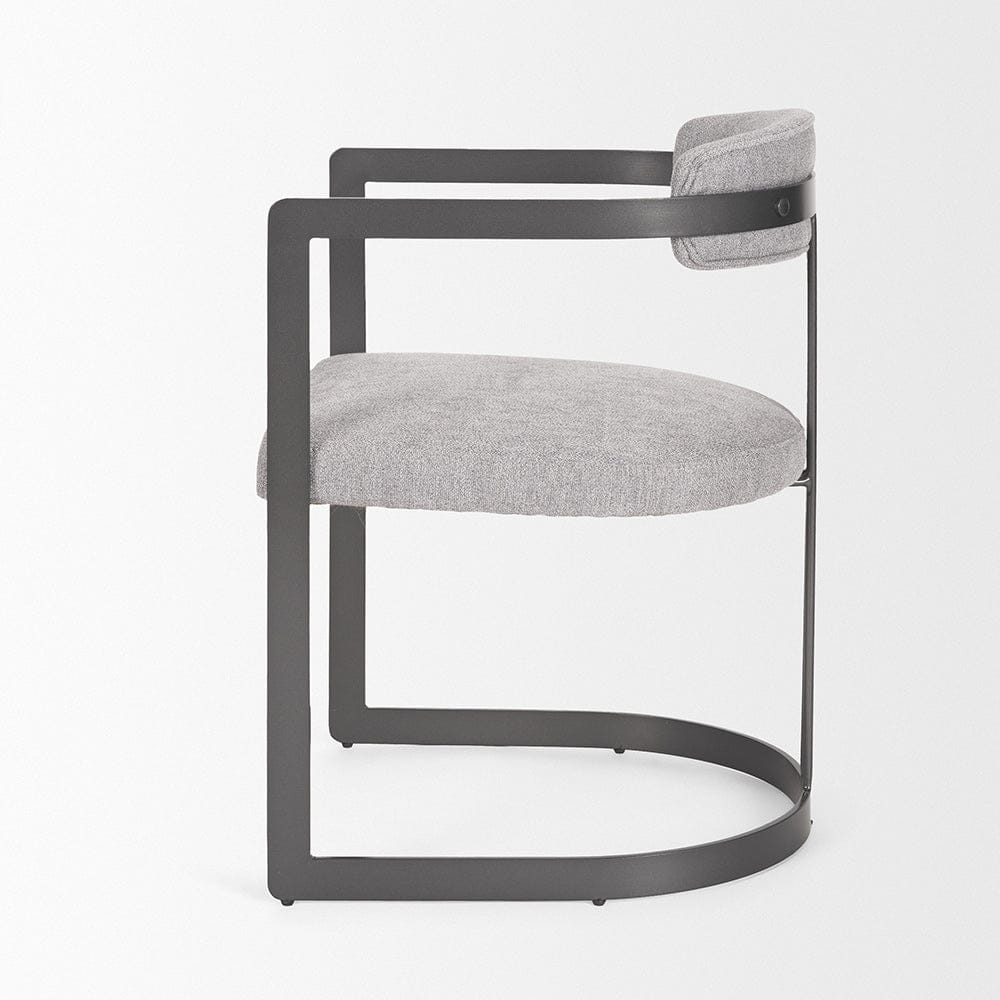 Mercana - Hollyfield II Gray Fabric Seat W/ Gray Iron Frame Dining Chair - 69454 view 3