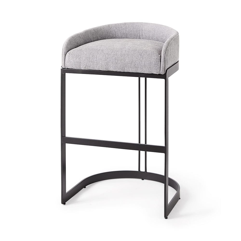 Mercana - Hollyfield II Gray Fabric Seat W/ Gray Metal Base Bar Stool - 69457 view 1