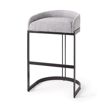 Mercana - Hollyfield II Gray Fabric Seat W/ Gray Metal Base Bar Stool - 69457 view 1